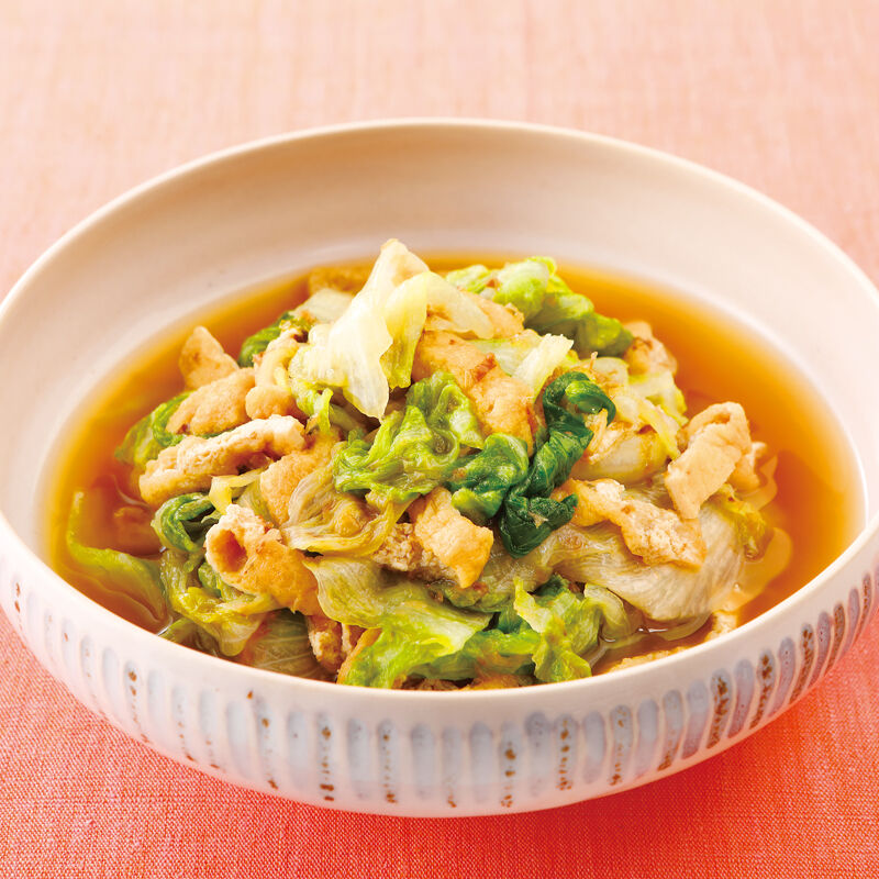 レタスと油揚げの煮びたし
