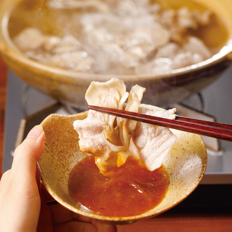 ゆずみそだれで食べる 豚きのこしゃぶしゃぶ