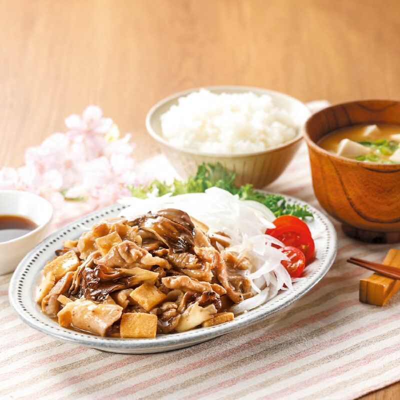 ぽん酢香る豚肉と高野豆腐の炒め物