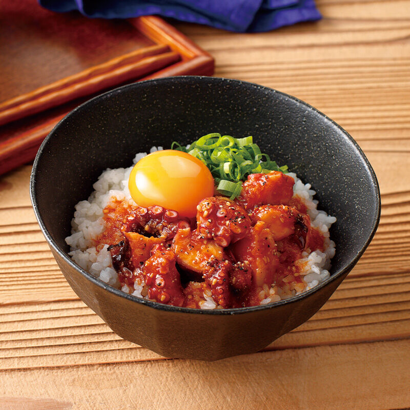 たこの韓国風漬け丼