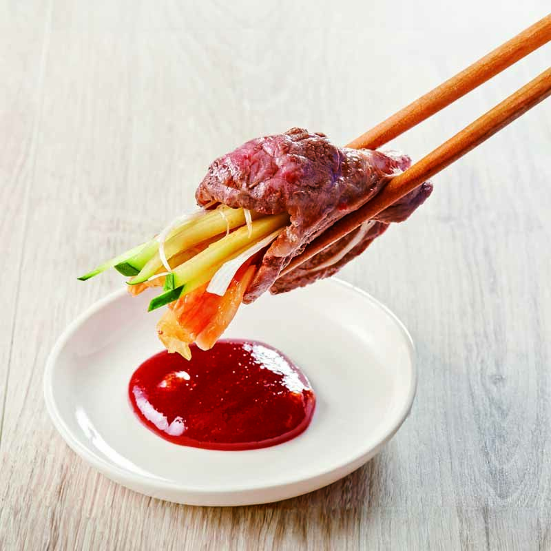 韓国風野菜巻き焼肉