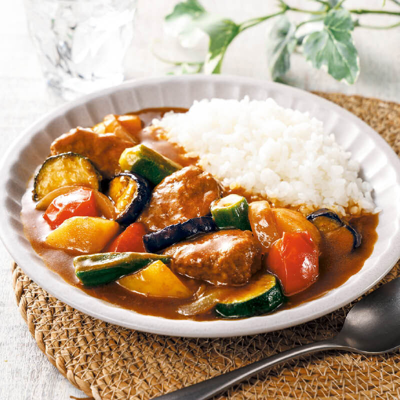 ころころステーキと夏野菜のカレー