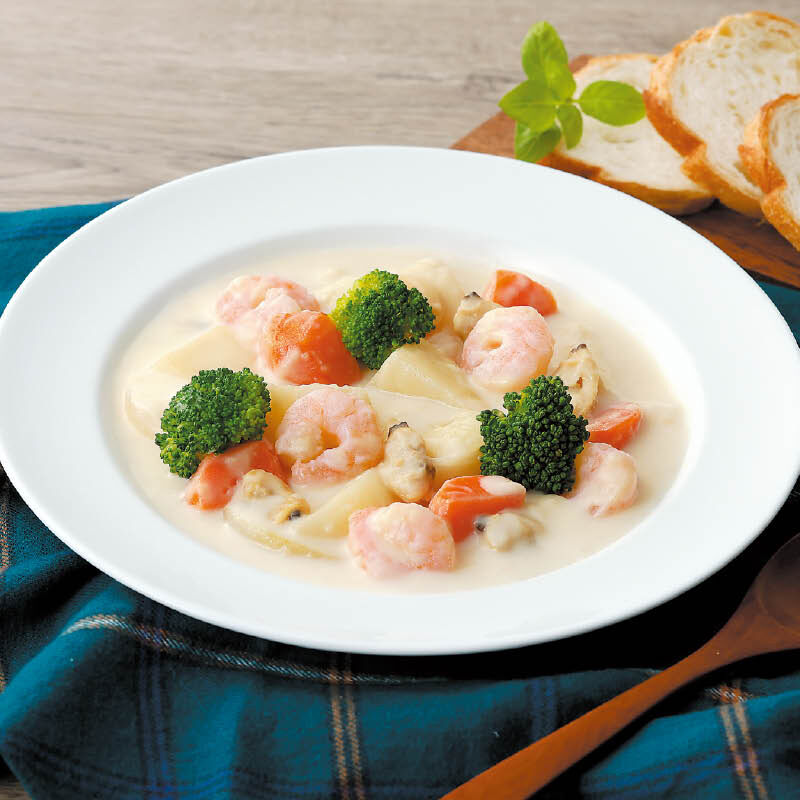 えびとあさりのシチュー