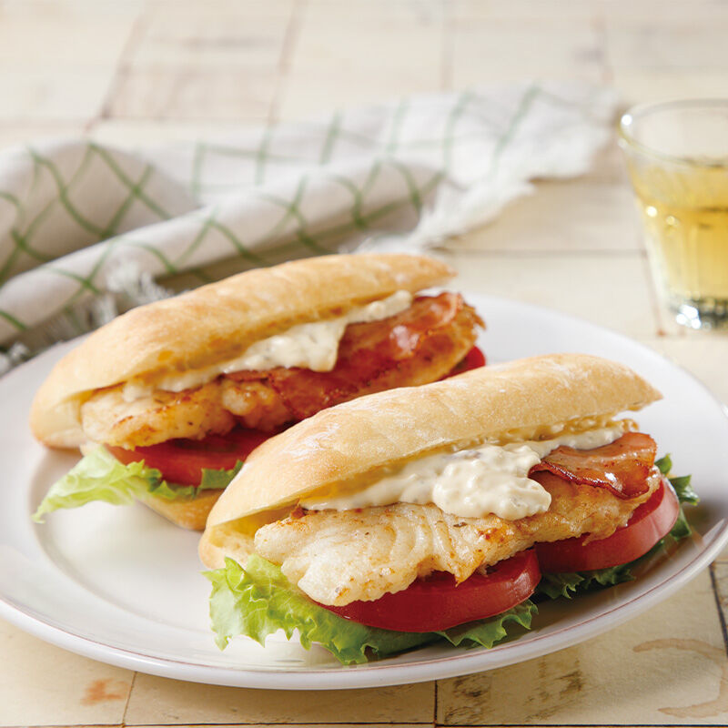 たらムニエルのチャバタサンド