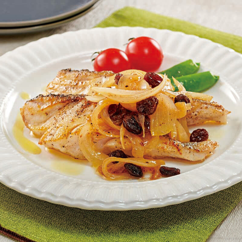 たらのヴェネツィア風玉ねぎのソース