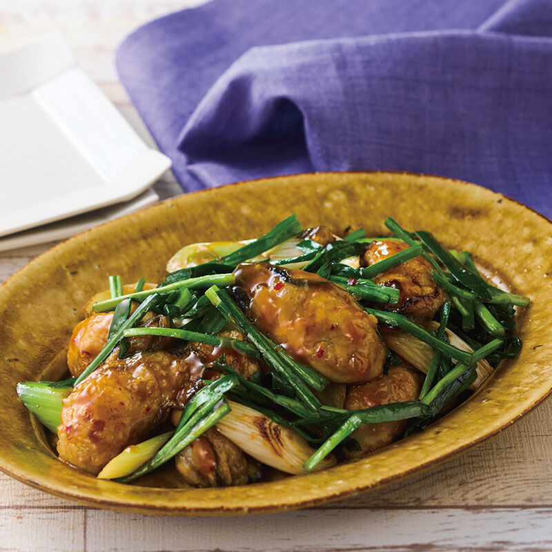 ご飯がすすむ！かきにら炒め