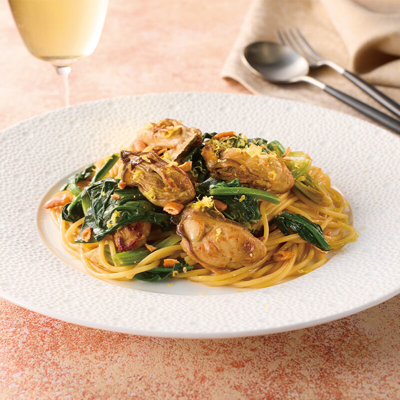 かきとアンチョビのスパゲッティ