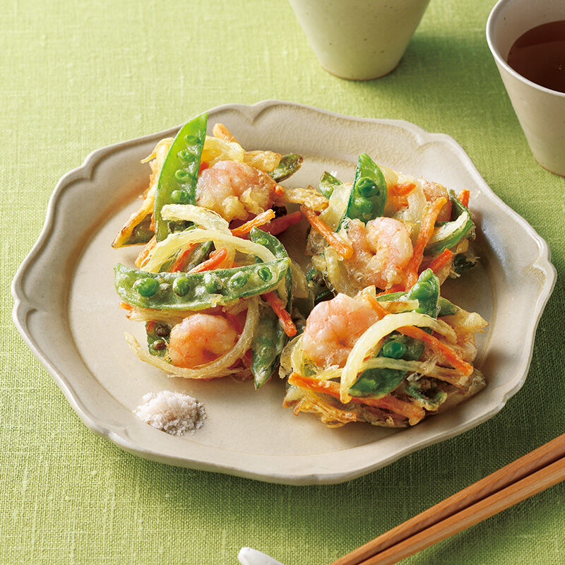 さくさく食感を楽しむかき揚げ