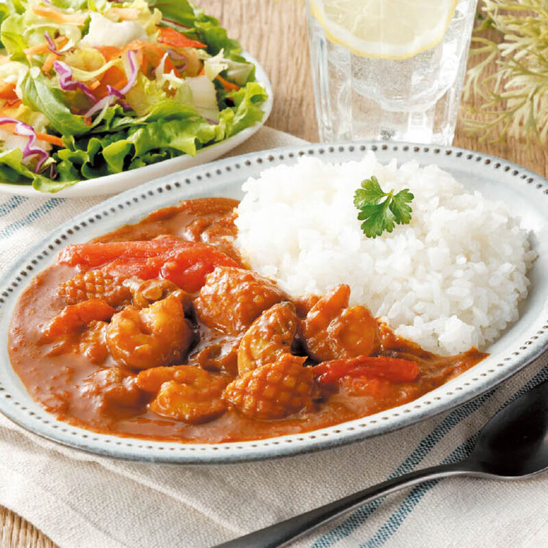 野菜と魚介の旨み！シーフードカレー