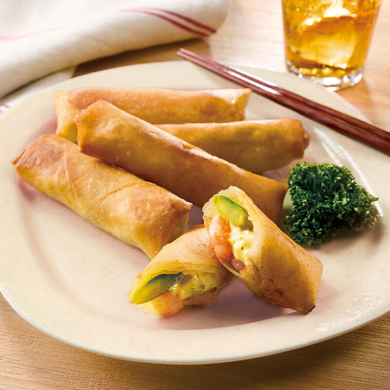 アスパラガスとえびタル春巻き