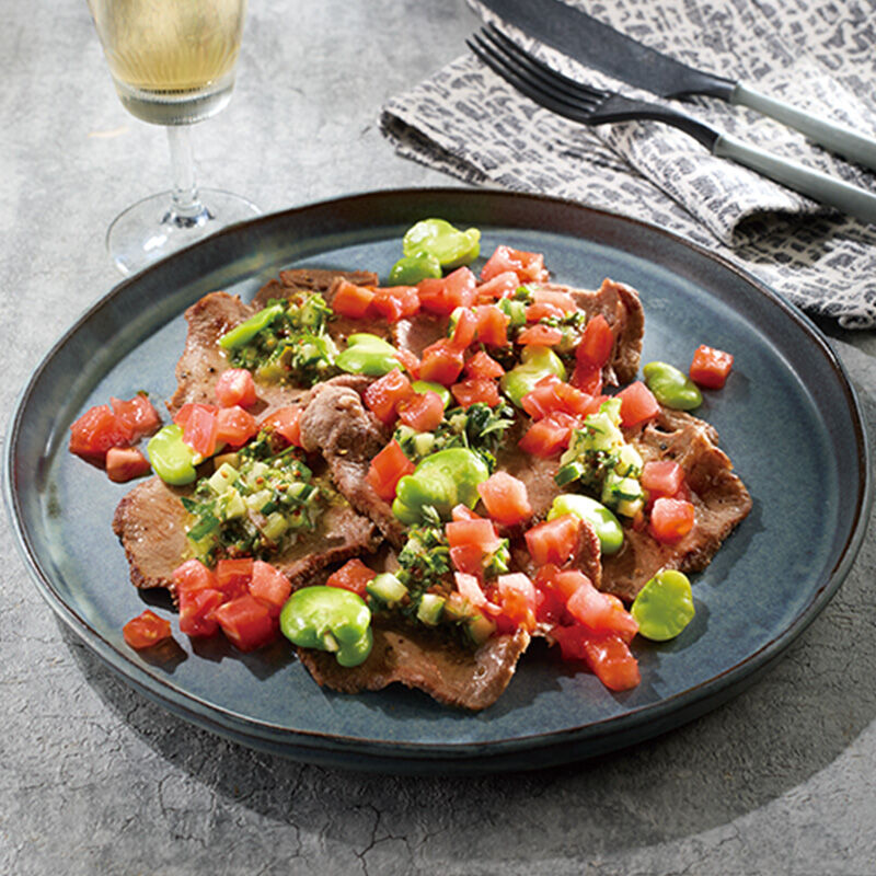 牛タンのサルサベルデ