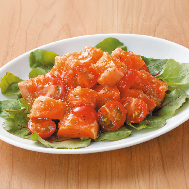 さっぱりサーモンの玉ねぎマリネ