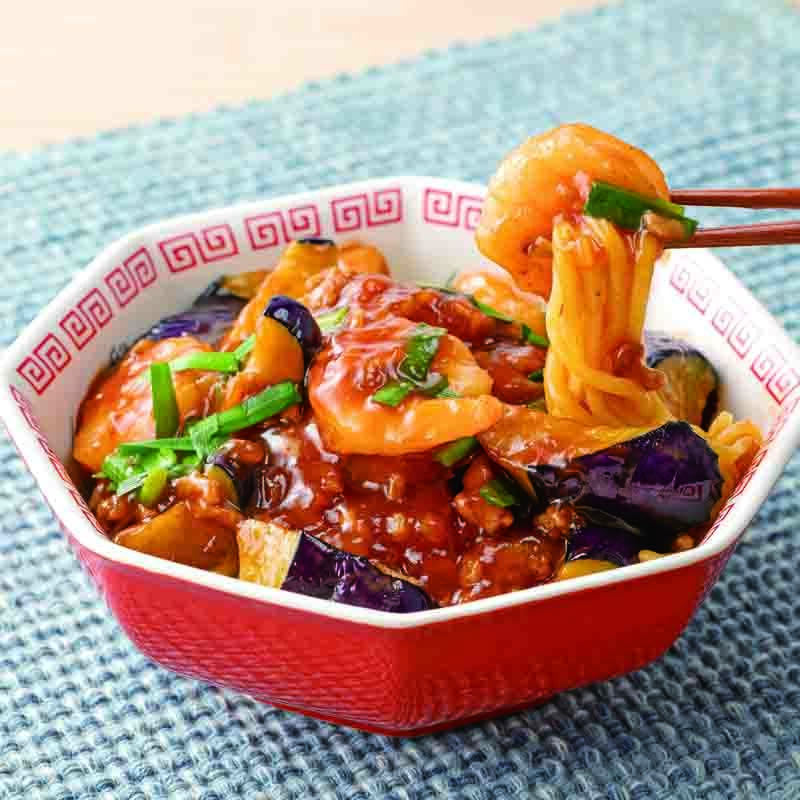 辛うま！ぴりぴり麻婆えびまぜ麺