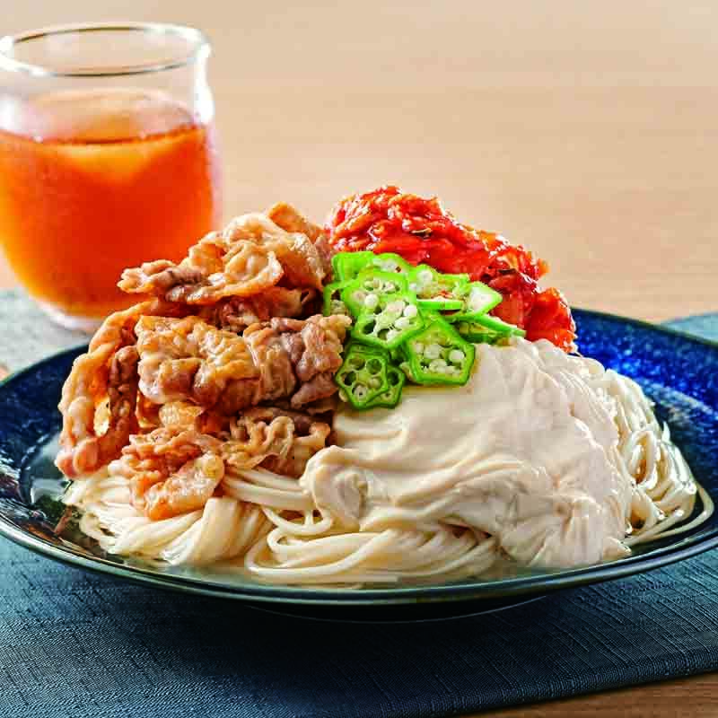 湯葉でまろやか！豚キムチ麺