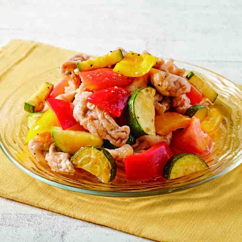 豚肉と夏野菜のさっぱりおかずマリネ