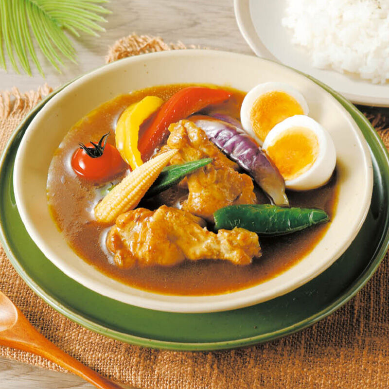 フライパンとレンジで作る！夏野菜のスープカレー
