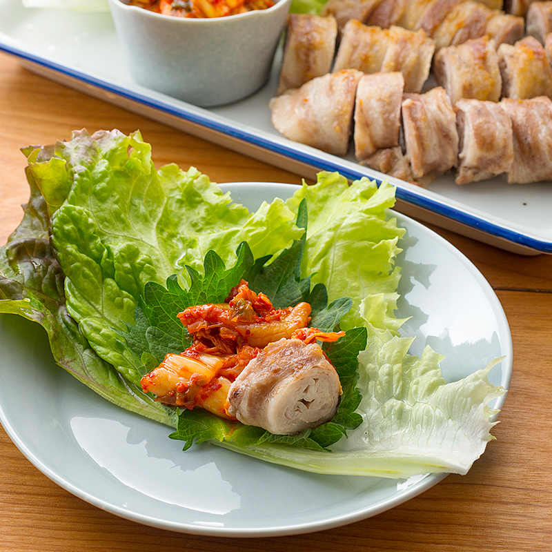 韓国風豚焼き肉（サムギョプサル風）