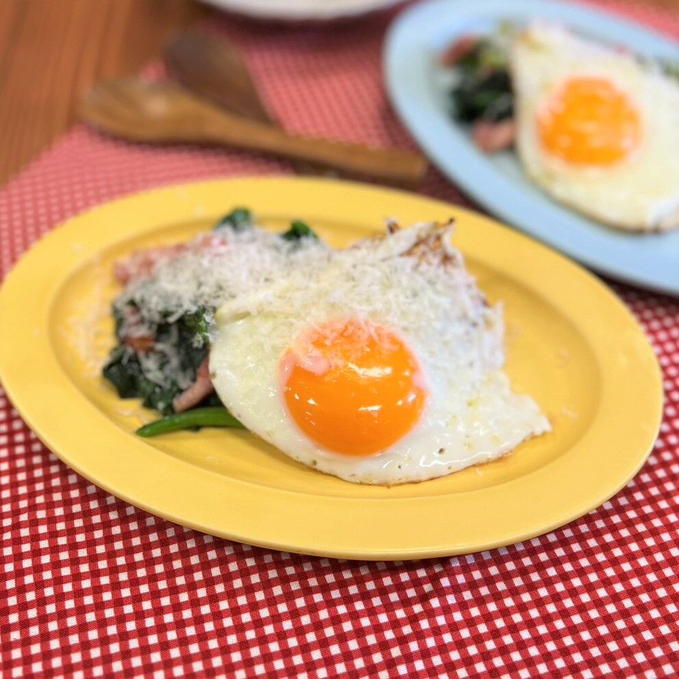 ほうれん草のビスマルク風