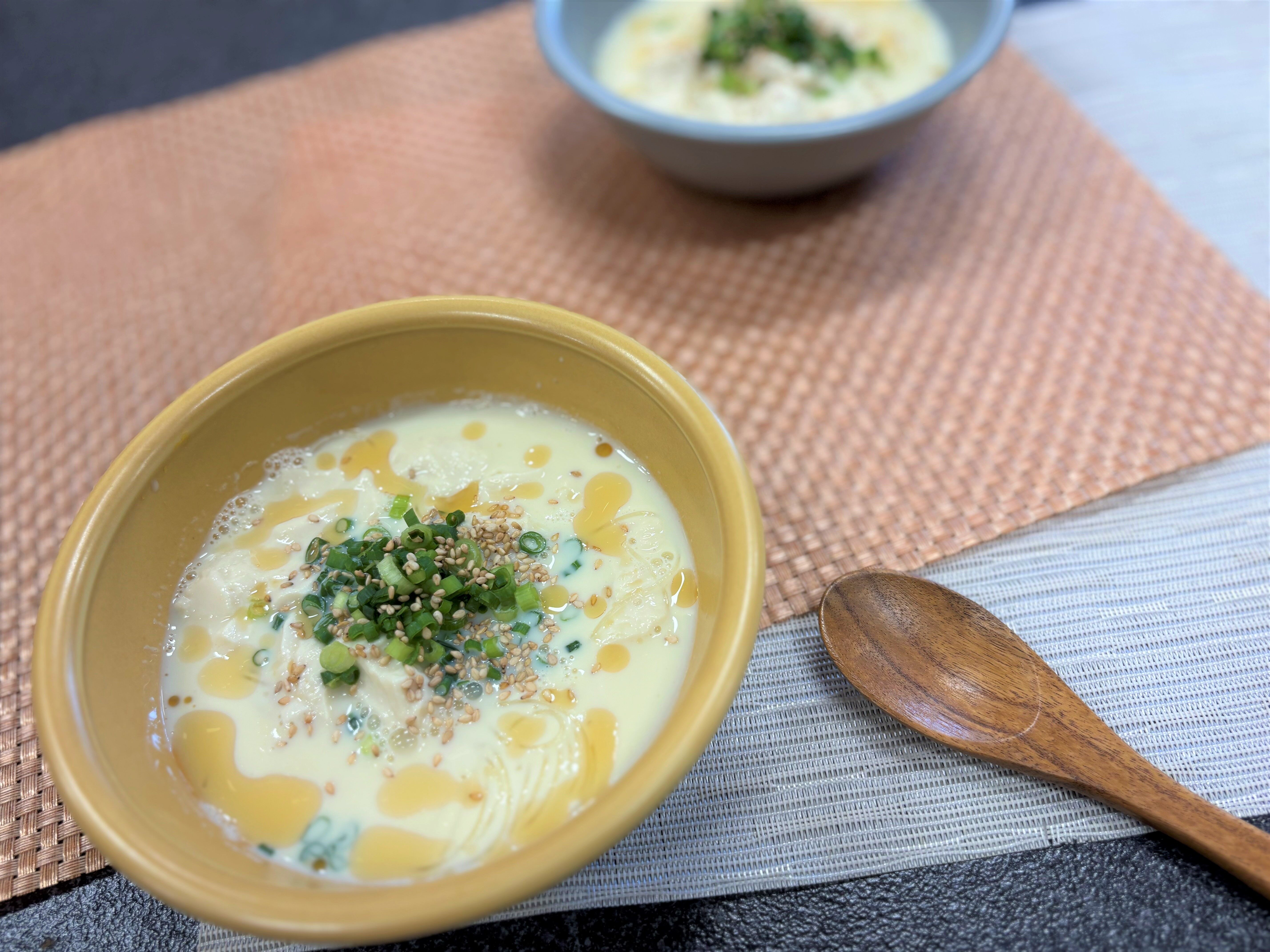 レンチン豆乳春雨スープ