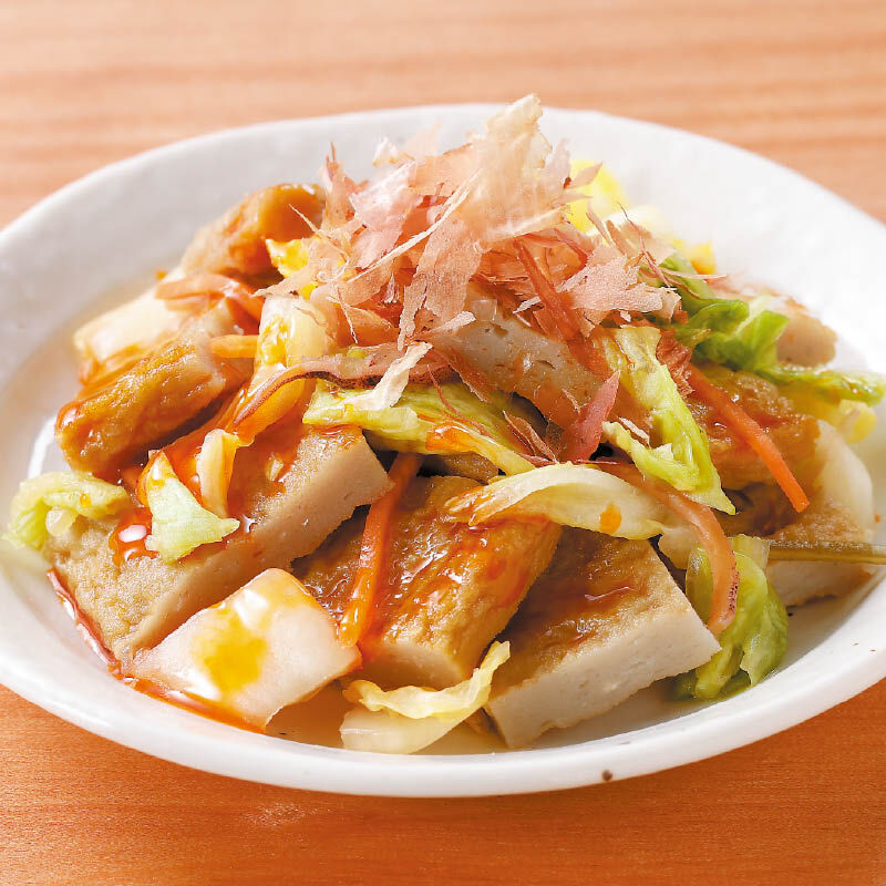マッハおつまみ　じゃこ天白菜和え