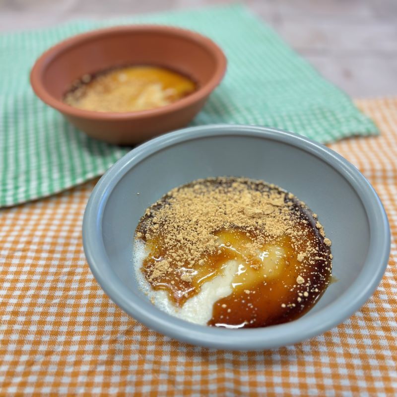 大豆飲料でとろけるわらびもち