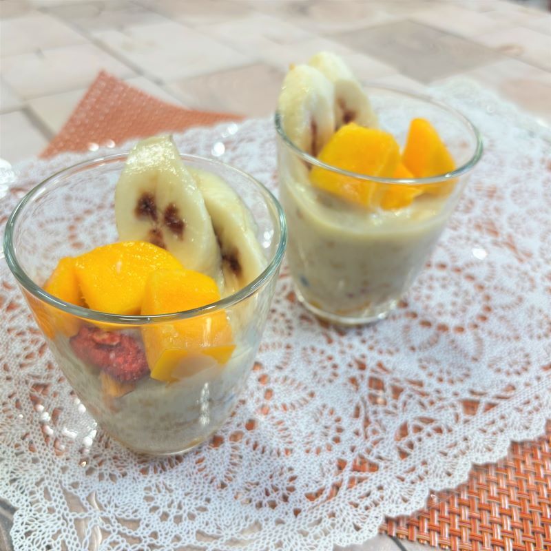 バナナとマンゴーのとろっとパフェ