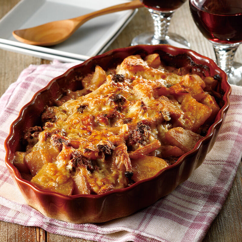 じゃがいもとしめじのグラタン